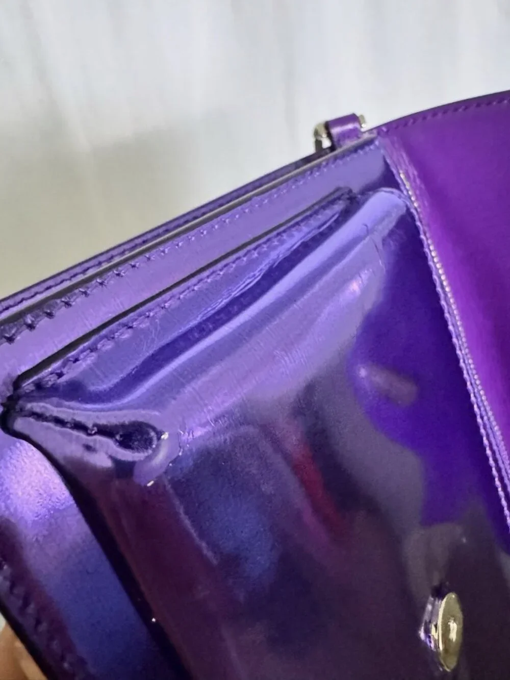 Authentic Versace Mini Crossbody Purple Leather Medusa Logo